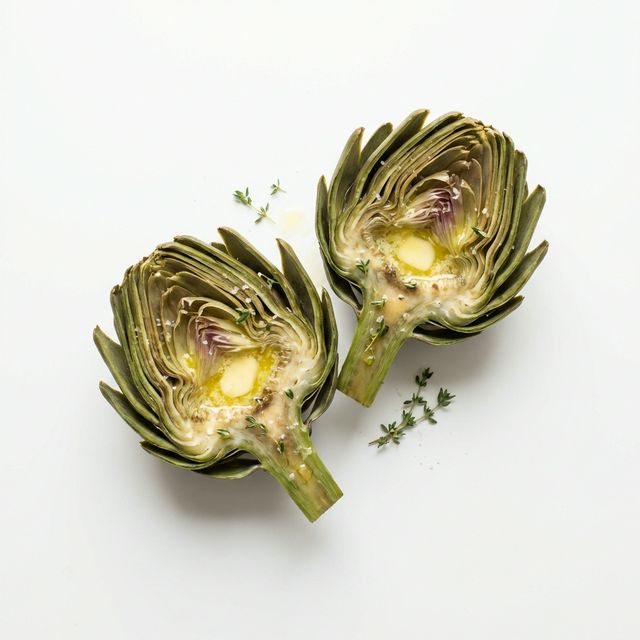 Artischocken gekocht, mit Butter