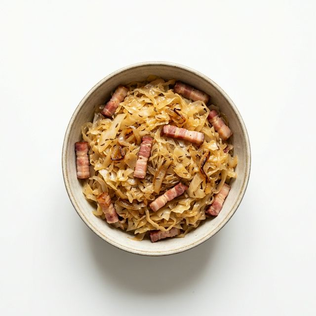 Bayerisches Kraut gedünstet, mit Speck