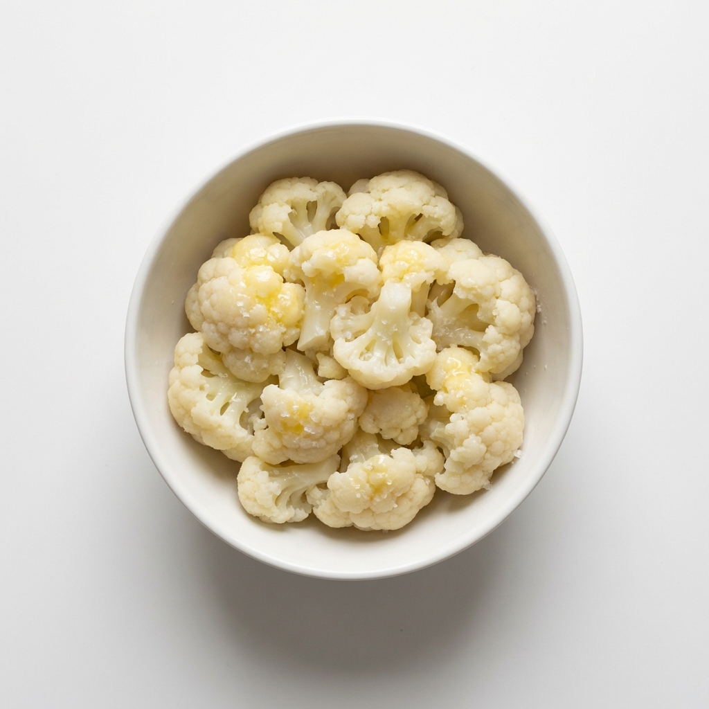 Blumenkohl gedünstet (mit Fett und Salz)