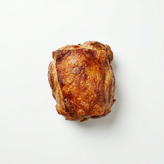 Schwein, Schulter, Braten "medium", im Ofen gebraten (ohne Zugabe von Fett und Salz)