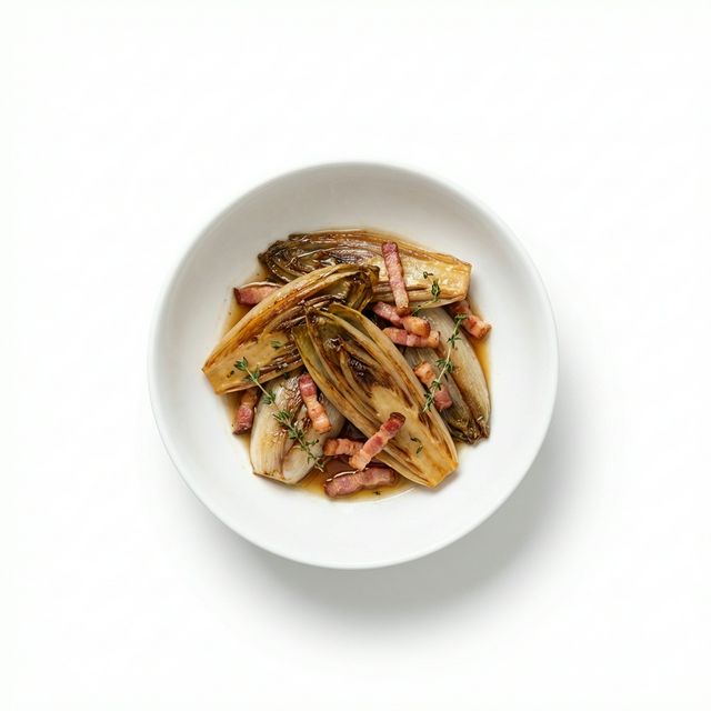 Chicoree mit Speck geschmort