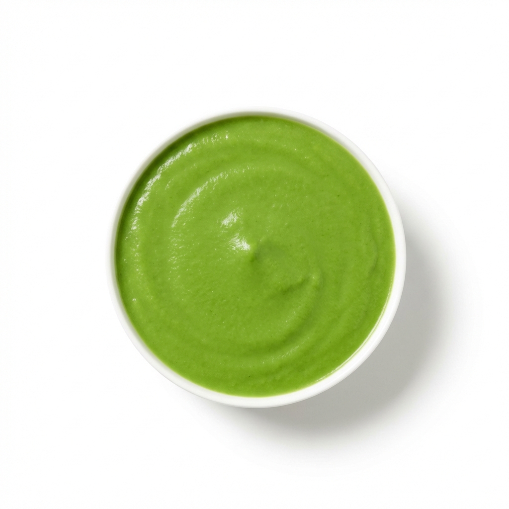 Erbsenpüree von grünen Erbsen