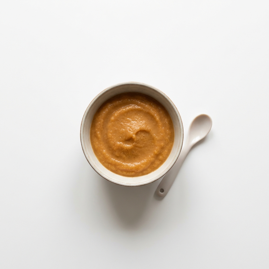 Gemüse-Kartoffel-Fleisch-Brei, mit Karotte und Hühnerfleisch (ohne Salz, geeignet für Beikost)