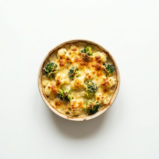 Gemüse mit Käsesauce überbacken