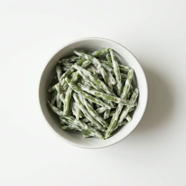 Grüne Bohnen gekocht, in Grundsauce hell/weiß