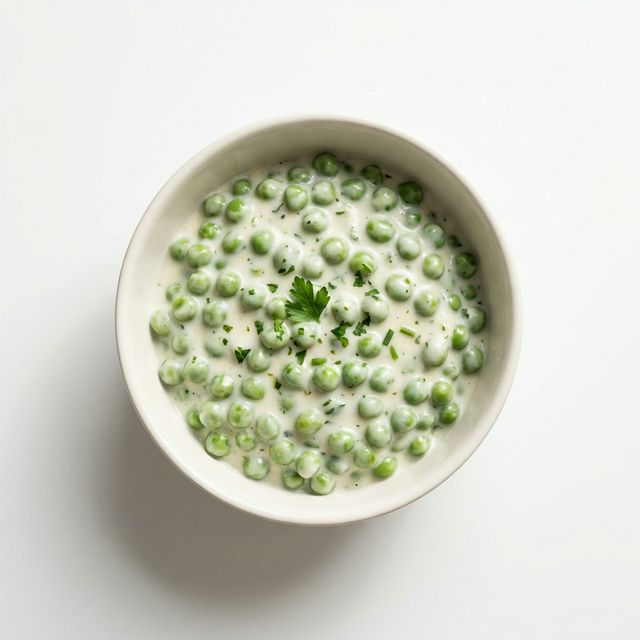 Grüne Erbsen gekocht, in Grundsauce hell/weiß