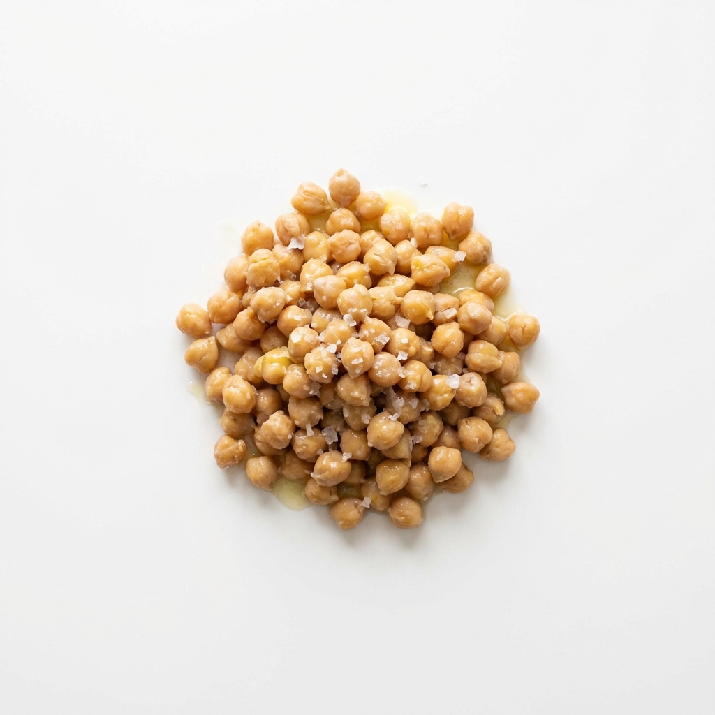 Kichererbsen gekocht (mit Fett und Salz)