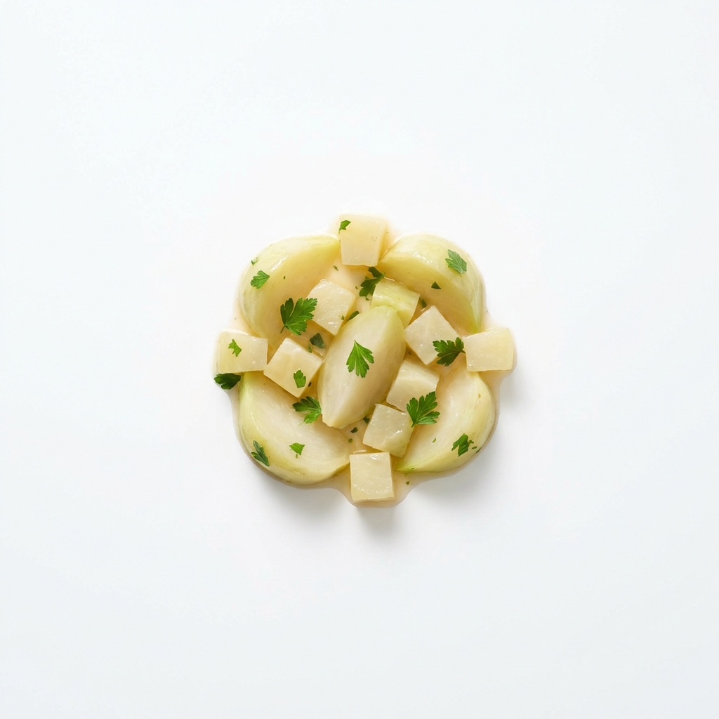 Kohlrabi gedünstet (mit Fett und Salz)