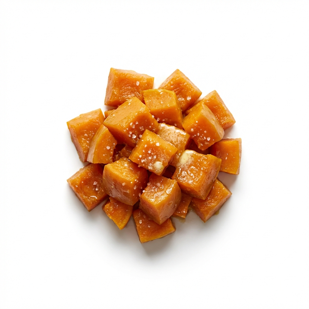 Kürbis gedünstet (mit Fett und Salz)