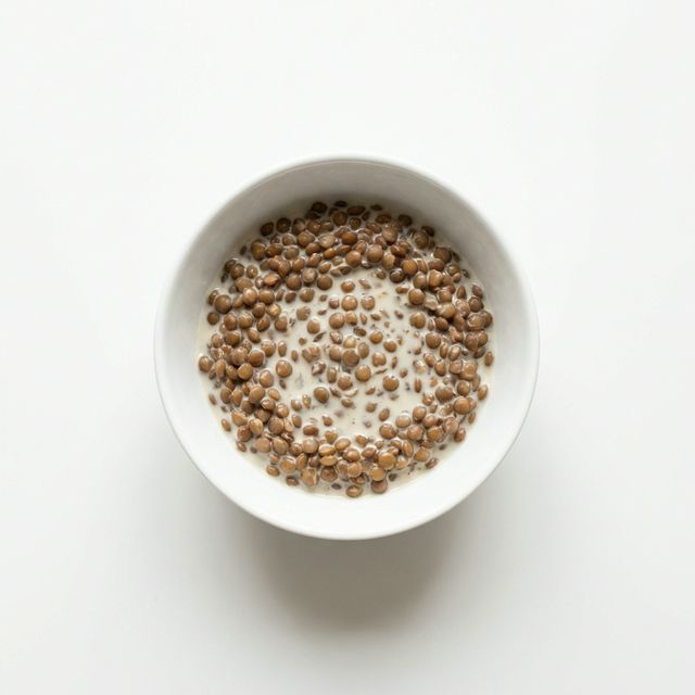 Linsen gekocht, in Grundsauce hell/weiß