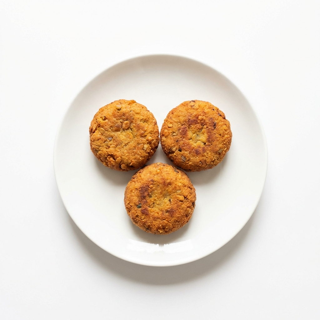 Linsenbratlinge gebraten