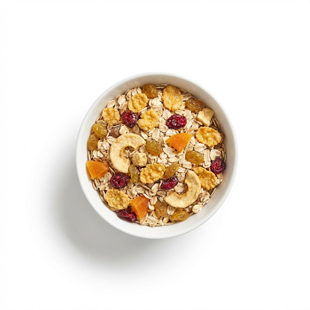 Müslimischung mit Trockenfrüchten, gesüßt