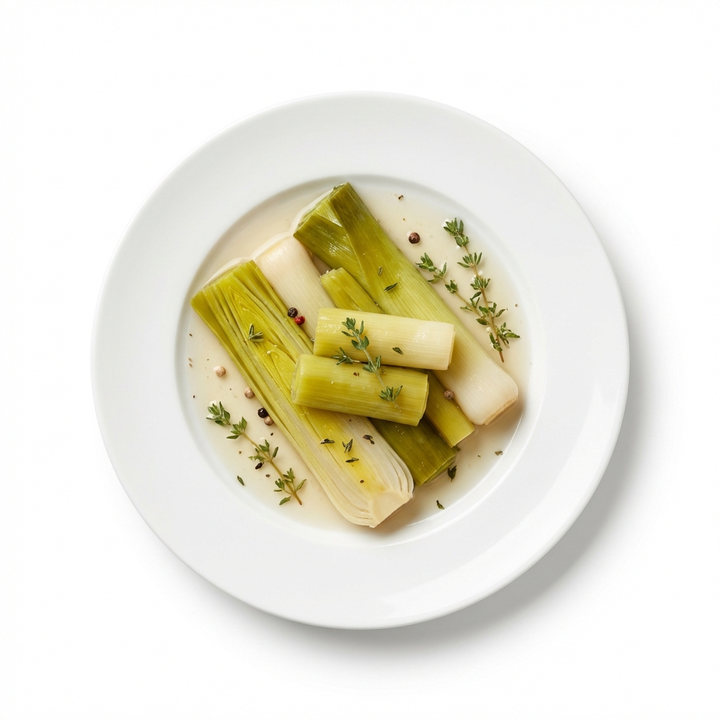 Porree/Lauch, geschmort ohne Fett