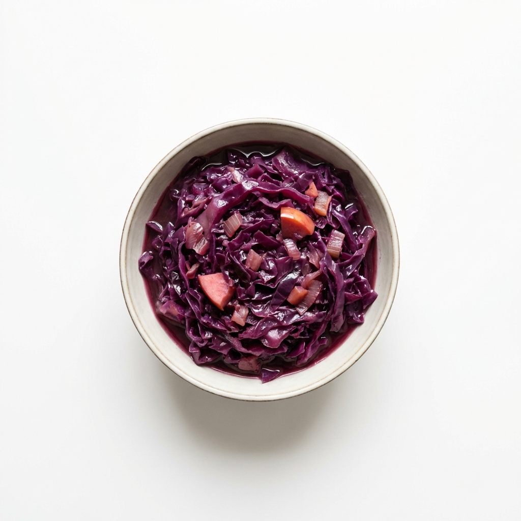Rotkohl gedünstet (mit Fett und Salz)