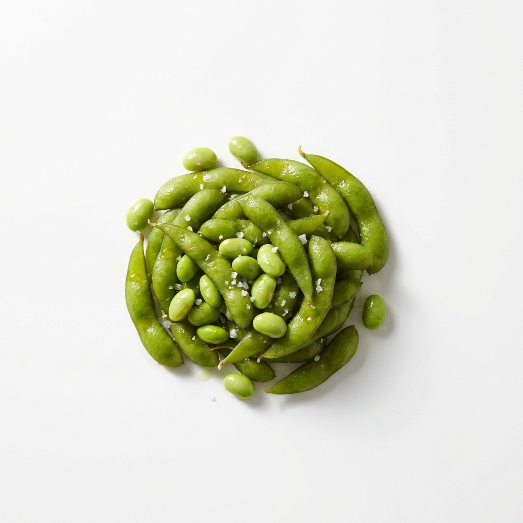 Sojabohnen (Edamame) gedünstet (mit Fett und Salz)