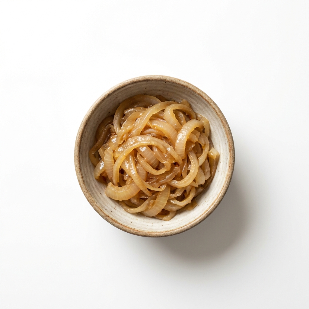 Speisezwiebel geschmort ohne Fett