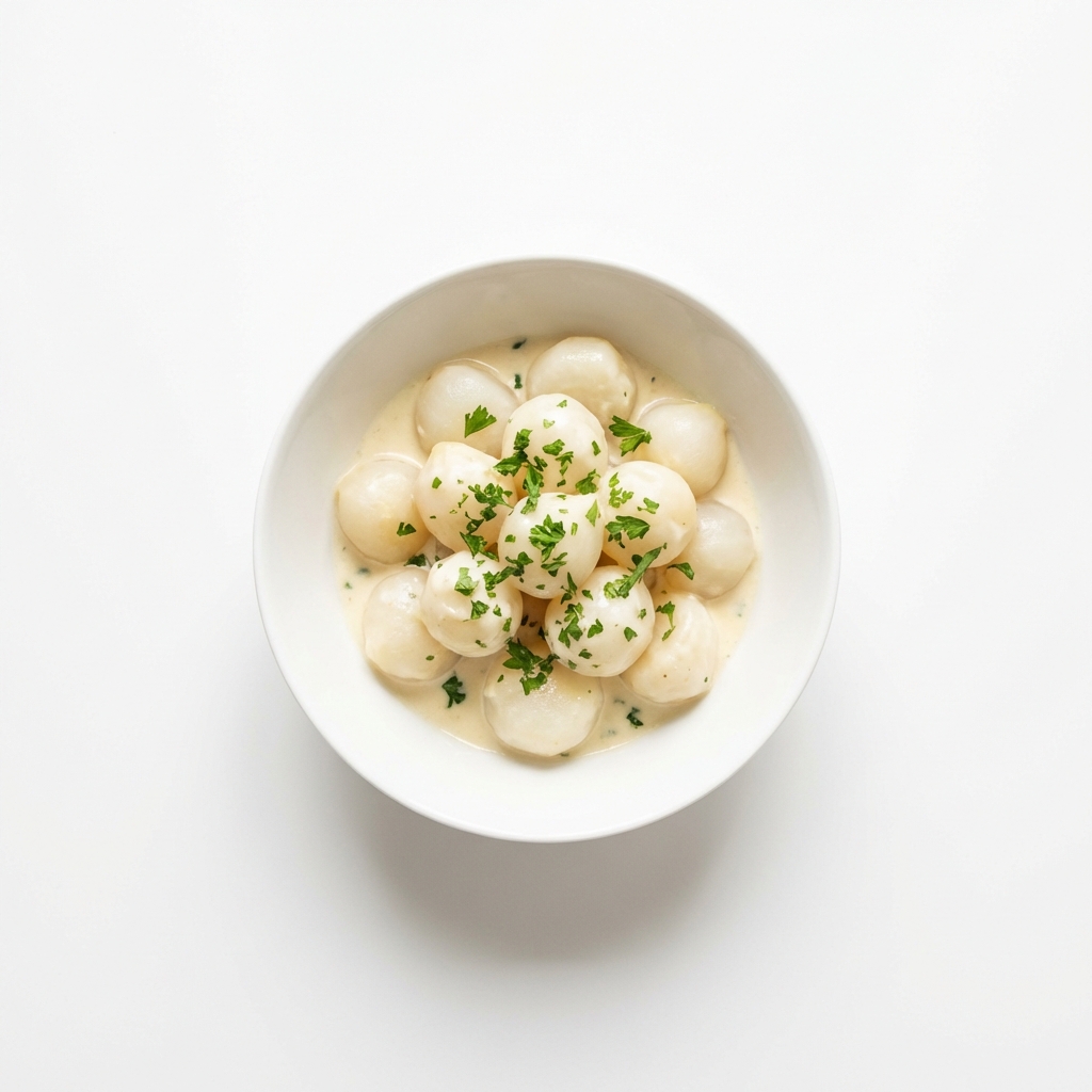 Teltower Rübchen gedünstet, mit Sahne