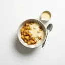 Apfelkompott mit Vanillesauce