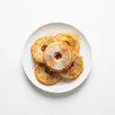 Apfelküchlein/Apfelringe im Ausbackteig, frittiert