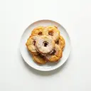 Apfelküchlein (Apfelringe im Milchbackteig) gebraten