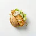 Backfisch-Brötchen mit Kabeljau