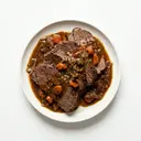 Boeuf a la mode mit Sauce (marinierter Schmorbraten)