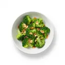 Broccoli gedünstet, mit gerösteten Mandelblättchen