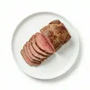 Rind, Schulter, Braten "medium", im Ofen gebraten (ohne Zugabe von Fett und Salz)