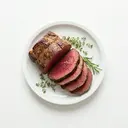 Rind, Schulter, Braten "rare", im Ofen gebraten (ohne Zugabe von Fett und Salz)