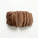 Rind, Schulter, Braten "well done", im Ofen gebraten (ohne Zugabe von Fett und Salz)