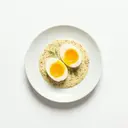 Eier weich gekocht, mit Senfsauce