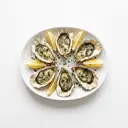 Europäische Auster tiefgefroren, gegrillt