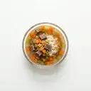 Fleischbrühe mit Gemüse und Reis