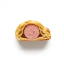 Fleischwurst im Blätterteig gebacken