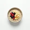 Frischkornbrei ungesüßt, mit Fruchtmischung