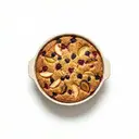 Fruchtmichel mit gemischten Früchten, gebacken