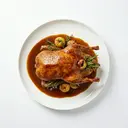 Gans gebraten im Ofen, mit Grundsauce dunkel/braun