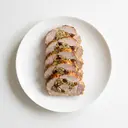 Gefüllter Schweinekamm gebraten ohne Fett (Ofen)