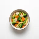 Gemüsemischung asiatische Art, tiefgefroren, geschmort ohne Fett