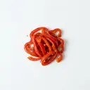 Gemüsepaprika rot, gesäuert, abgetropft