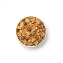 Getreideflakes gesüßt, mit Nüssen, angereichert mit Vitaminen und Mineralstoffen