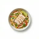 Glasnudelsalat mit Putenbrust, Gemüse und Essigmarinade