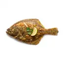 Goldbutt/Scholle, tiefgefroren, gebraten ohne Fett (Pfanne)