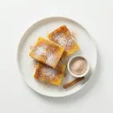 Grießschnitten gebraten, mit Zucker und Zimt