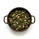 Grünkohl gedünstet, mit Speck