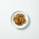 Hähnchen-Frikadellen mit Champignons, gebraten