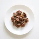 Hähnchen Magen, tiefgefroren, gebraten ohne Fett (Pfanne)