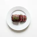 Hirsch Rücken, gebraten ohne Fett (Ofen)