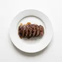 Hirsch Rücken, tiefgefroren, geschmort ohne Fett