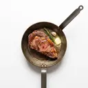 Kalb Steak (Rücken) gebraten ohne Fett (Pfanne)